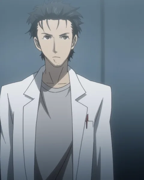 Okabe Rintaro from Steins;Gate, standing in for a real photo